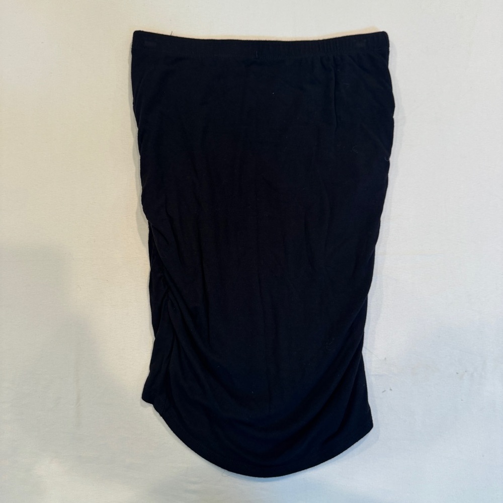 Vintage 90s Y2K Black Ruched Mini Skirt by Rolla Coster